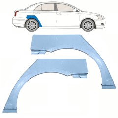 Lem zadního blatníku na Toyota Avensis T25 2003-2008 / Levá+Pravá / Sada 10062
