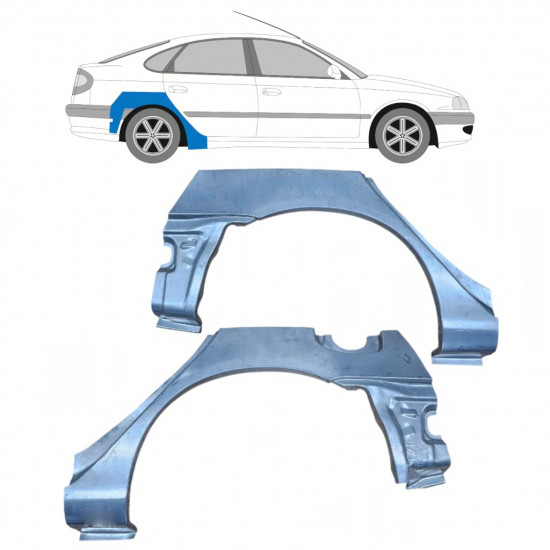 Lem zadního blatníku na Toyota Avensis 1997-2003 / Levá+Pravá / Sada 9814