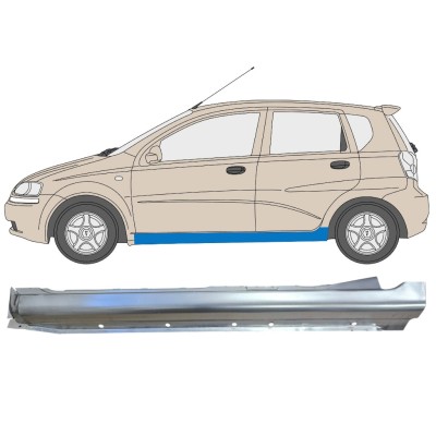 Kompletní práh na Chevrolet Aveo 2003-2006 / Levá / HATCHBACK 14538