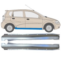 Kompletní práh na Chevrolet Aveo 2003-2006 / Levá+Pravá / HATCHBACK / Sada 14539
