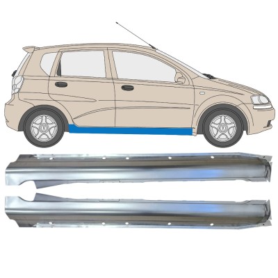 Kompletní práh na Chevrolet Aveo 2003-2006 / Levá+Pravá / HATCHBACK / Sada 14539