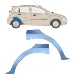 Lem zadního blatníku na Chevrolet Aveo 2003-2006 / Levá+Pravá / HATCHBACK / Sada 6433