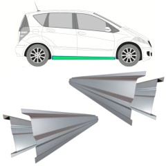 Opravný plech prahu vnitřní + vnější na Mercedes A-Class W169 2004-2012 / Levá+Pravá / Sada 11157