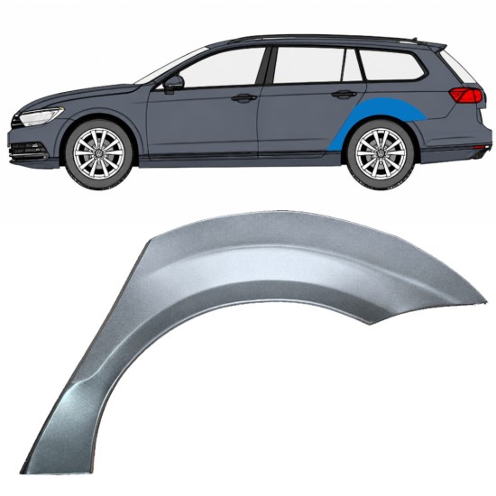 Lem zadního blatníku na Volkswagen Passat B7 2010-2015 / Levá / COMBI 16973