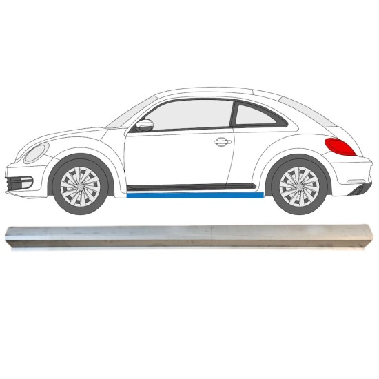 Opravný plech spodní části prahu na Volkswagen Beetle 2011-2019 / Levá 15096 Opravný plech spodní části prahu na Volkswagen Beetle 2011-2019 / Levá 15096