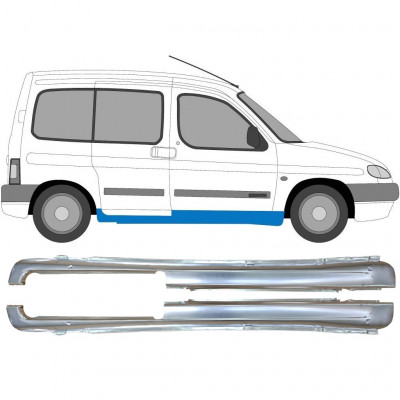 Opravný plech prahu na Peugeot Partner 1996- / Levá+Pravá / Sada 9538