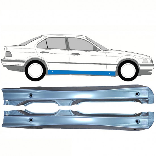 Kompletní práh na BMW 3 E36 1990-2000 / Levá+Pravá / Sada 10856