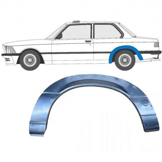 BMW 3 E21 1975-1984 2 DVEŘE OPRAVA ZADNÍHO BLATNÍKU / LEVÝ