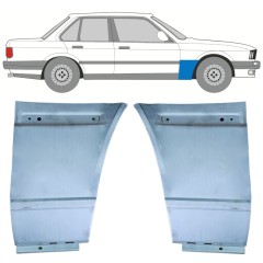 Opravný plech předního blatníku na BMW 3 E30 1982-1994 / Levá+Pravá / COMBI / SEDAN / Sada 11483