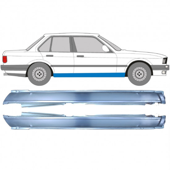 Kompletní práh na BMW 3 E30 1982-1993 / Levá+Pravá / Sada 5134