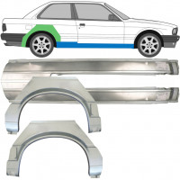 Opravný plech prahu + zadního blatníku na BMW 3 E30 1987-1994 / Levá+Pravá / Sada 9518