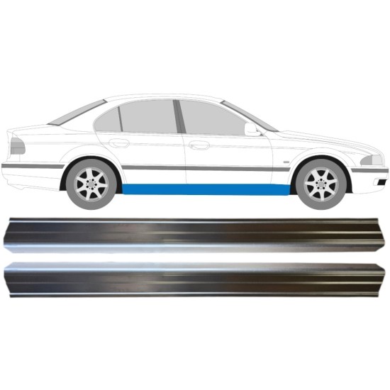 Opravný plech spodní části prahu na BMW 5 E39 1996-2004 / Levá+Pravá / Sada 14966