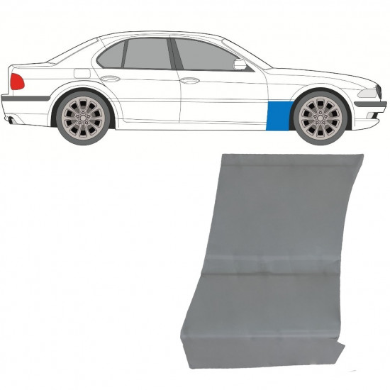 Opravný plech předního blatníku na BMW 7 E38 1994-2001 / Pravá 11785