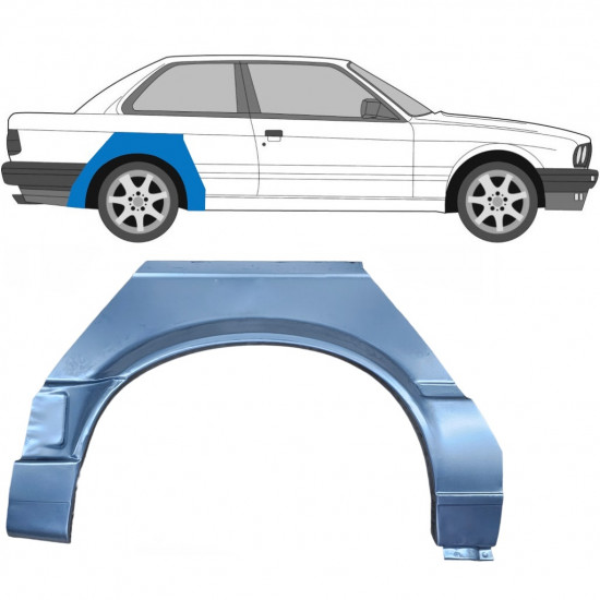 Lem zadního blatníku na BMW 3 E30 1987-1994 / Pravá 6385