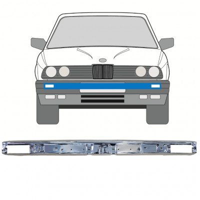 Přední chromovaný nárazník na BMW 3 E30 1982-1987  12059