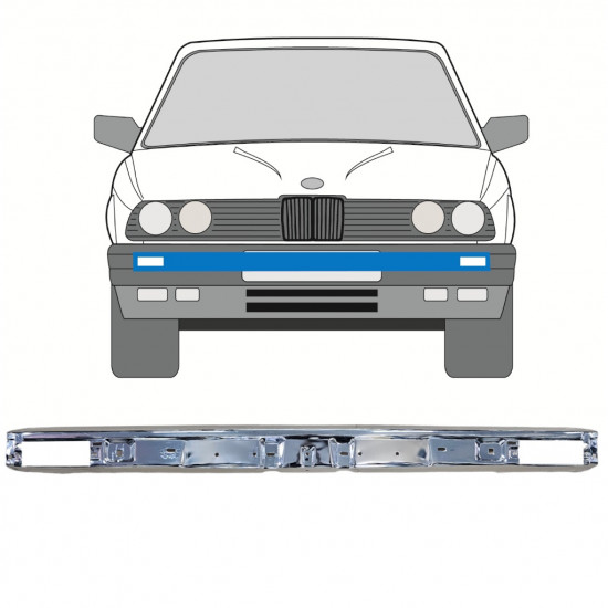 BMW 3 E30 1982-1987 PŘEDNÍ NÁRAZNÍK CHROME