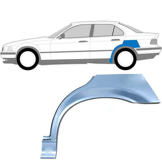 Lem zadního blatníku na BMW 3 E36 1990-2000  / Levá / SEDAN 6395