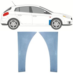 Opravný plech předního blatníku na Fiat Bravo II 2007-2014 / Levá+Pravá / Sada 11545