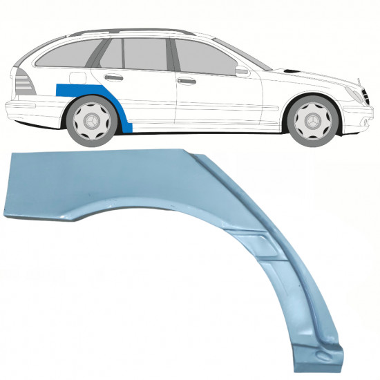 Lem zadního blatníku na Mercedes C-class 2000-2007 / Pravá / COMBI 9098