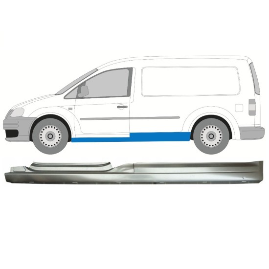 Kompletní práh na Volkswagen Caddy 2004-2020 / Levá 16027