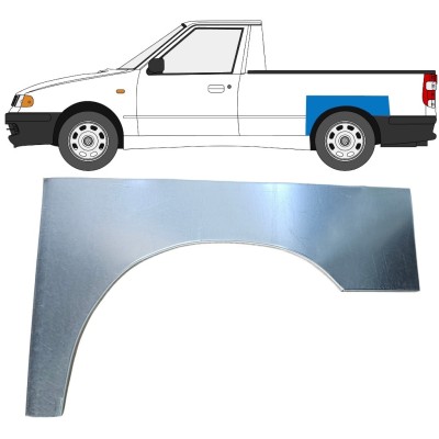 Lem zadního blatníku na Volkswagen Caddy 1995-2004 / Levá / PICKUP 16329