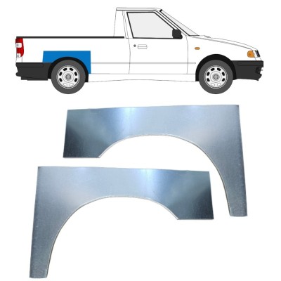 Lem zadního blatníku na Volkswagen Caddy 1995-2004 / Levá+Pravá / PICKUP / Sada 16330