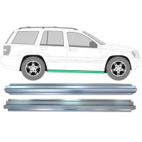 Opravný plech prahu vnitřní + vnější na Jeep Grand Cherokee 1998-2005 / Levá = Pravá (symetrická) / Sada 17005