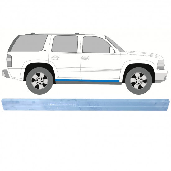 Opravný plech prahu na Chevrolet Tahoe 1999-2006 / Levá = Pravá (symetrická) 7424