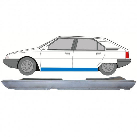 Kompletní práh na Citroen BX 1982-1994 / Levá 7672