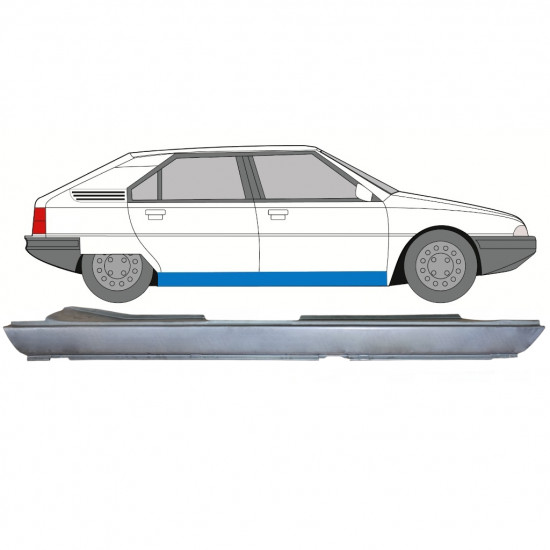 Kompletní práh na Citroen BX 1982-1994 / Pravá 7671