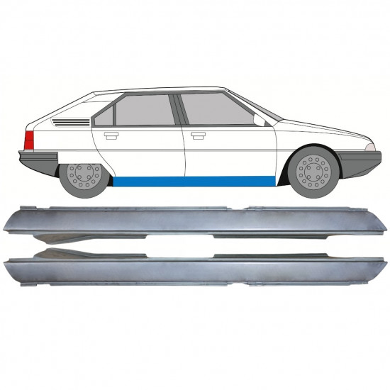 Kompletní práh na Citroen BX 1982-1994 / Levá+Pravá / Sada 9818