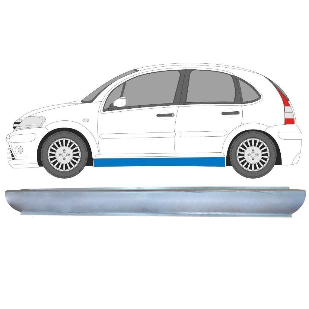 Opravný Plech Prahu Na Citroen C3 2002-2010 / Levá 10898