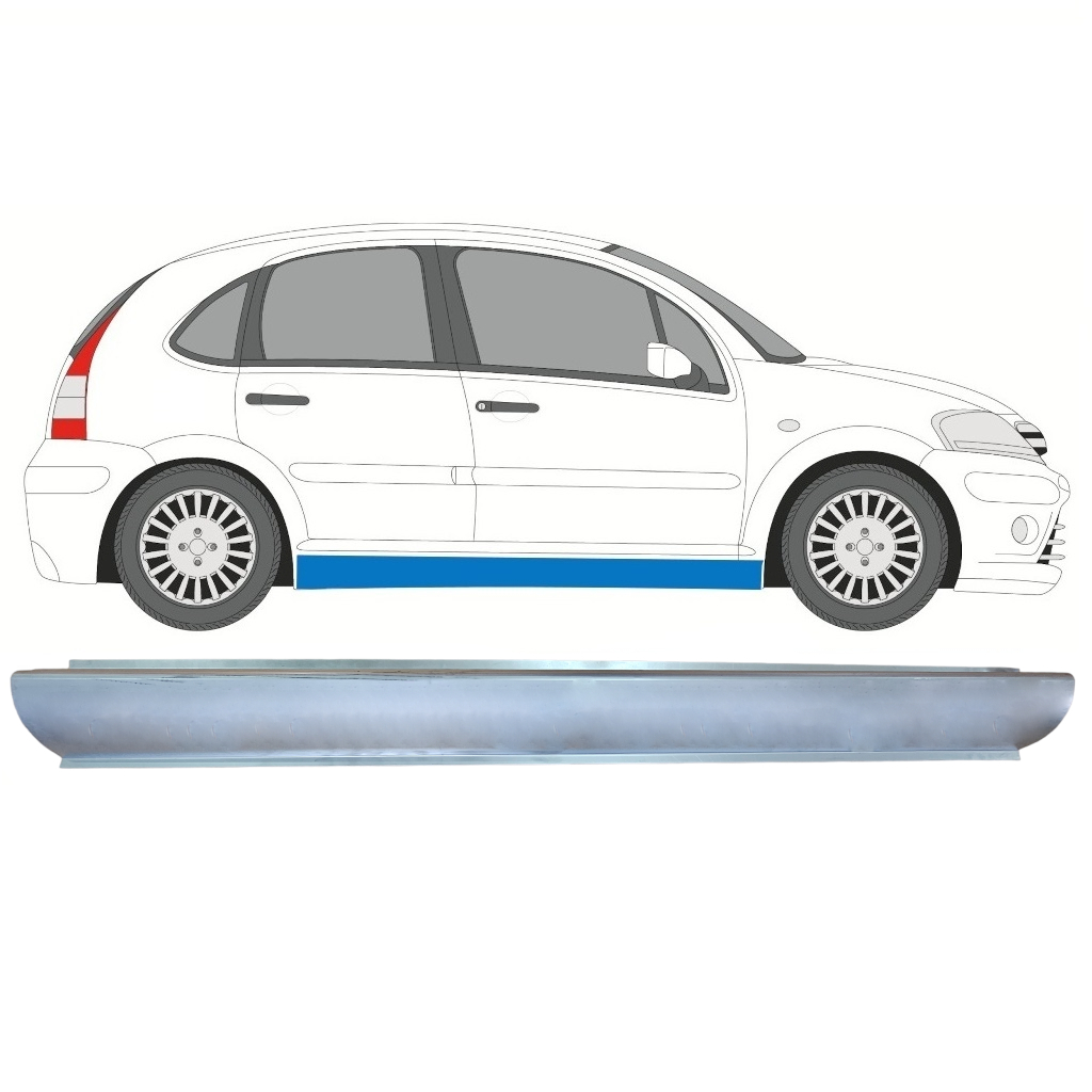 Opravný Plech Prahu Na Citroen C3 2002-2010 / Pravá 10897