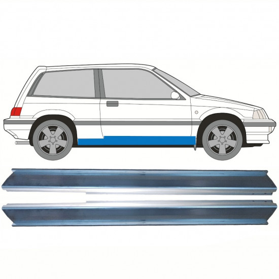 Opravný plech prahu na Honda Civic 1983-1987 / Levá+Pravá / Sada 10628