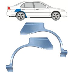 Lem zadního blatníku na Honda Civic 2001-2005 / Levá+Pravá / Sada 11527