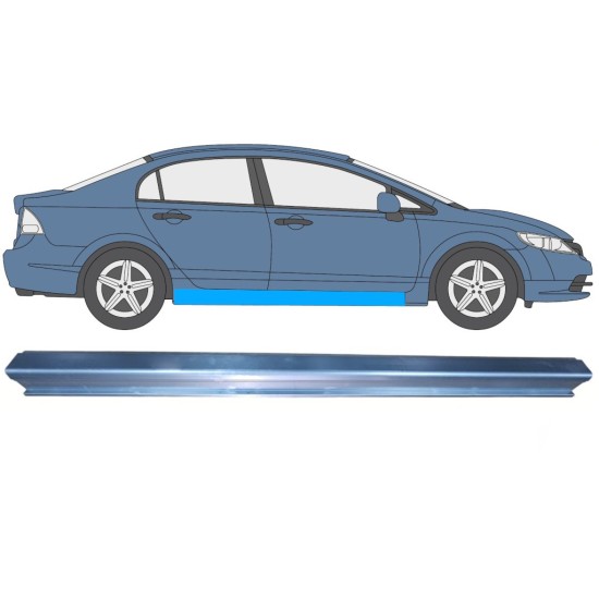 Opravný plech prahu na Honda Civic 2005-2011 / Pravá / SEDAN 11006