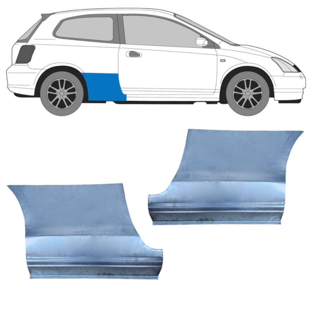 Lem Zadního Blatníku Na Honda Civic 2001-2005 / Levá+Pravá / Sada 9633