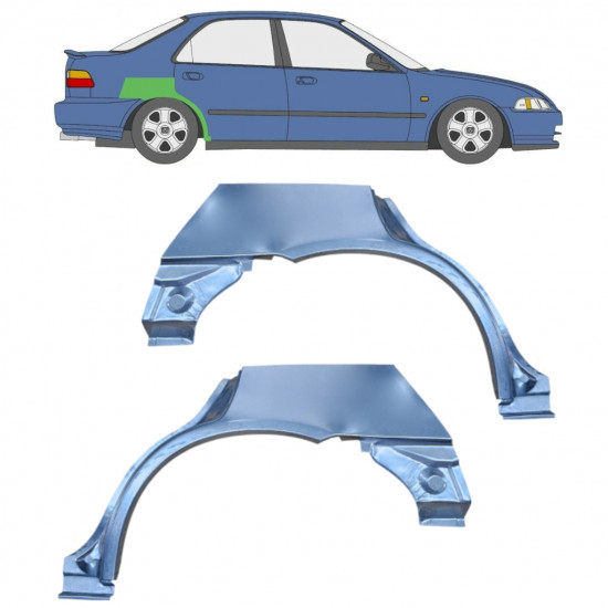 Lem zadního blatníku na Honda Civic 1991-1995 / Levá+Pravá / Sada 10467