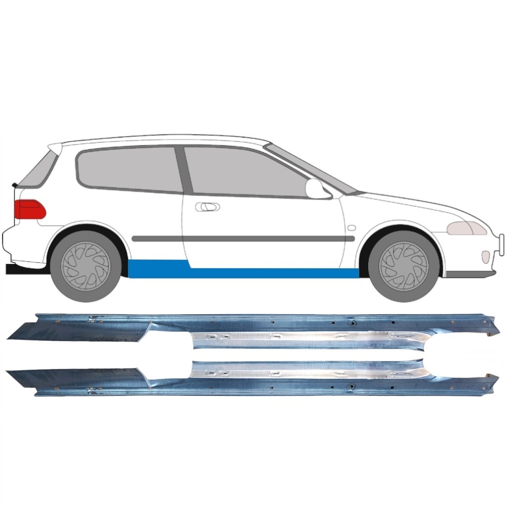 Opravný Plech Prahu Na Honda Civic 1991-1995 / Levá+Pravá / Sada 9168