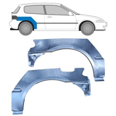 Lem zadního blatníku na Honda Civic 1991-1995 / Levá+Pravá / Sada 10424