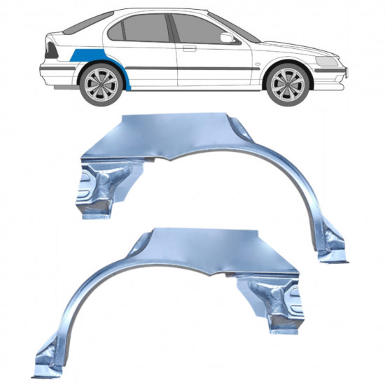 Lem zadního blatníku na Honda Civic 1995-2001 / Levá+Pravá / Sada 10422