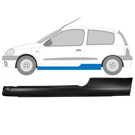 Kompletní práh na Renault Clio II 1998-2012 / Levá 17163