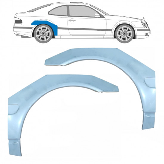 Lem zadního blatníku na Mercedes CLK 1997-2003 / Levá+Pravá / Sada 9174