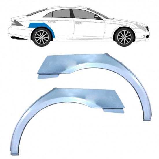 Lem zadního blatníku na Mercedes Cls-class 2004-2011 / Levá+Pravá / Sada 9297