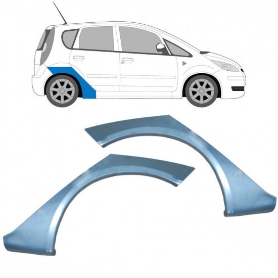 Lem zadního blatníku na Mitsubishi Colt 2004-2012 / Levá+Pravá / Sada 9255