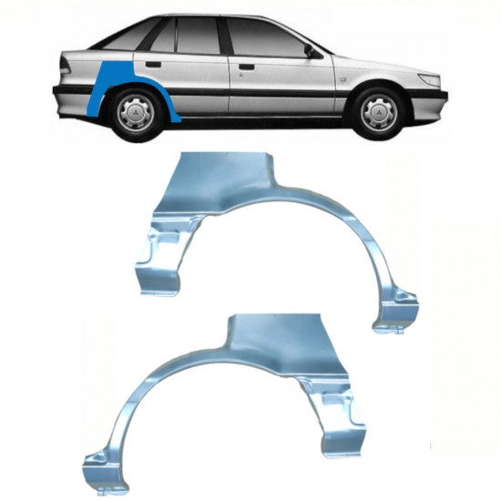 Lem zadního blatníku na Mitsubishi Colt / Lancer 1988-1992 / Levá+Pravá / Sada 10797