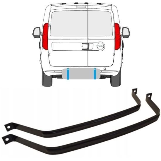 Objímky palivové nádrže na Opel Combo D 2011-2018 15041