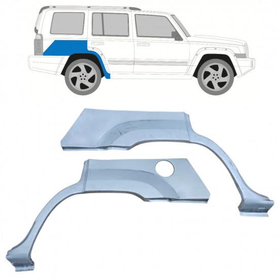 Lem zadního blatníku na Jeep Commander 2005-2010 / Sada 11892