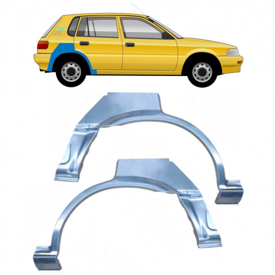 Lem zadního blatníku na Toyota Corolla 1987-1994 / Levá+Pravá / Sada 10335