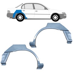 Lem zadního blatníku na Toyota Corolla E10 1991-1998 / Levá+Pravá / SEDAN / Sada 12660